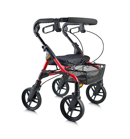 Evolution Piper Series Lightweight Aluminum Folding Rolling Walker - Senior.com Rollators